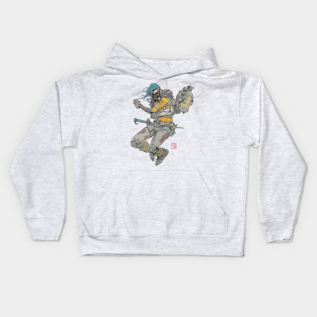 Graffiti Warrior Kids Hoodie by Pyroowdaily